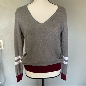 J. Crew Varsity Striped Sweater V Neck